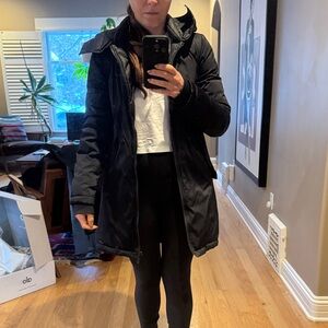 lululemon athletica Black long Puffer Jacket